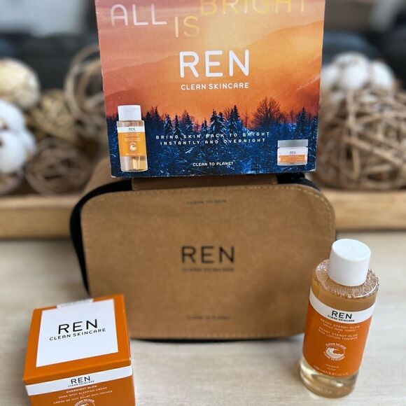 Limited Edition Ren all is bright clean skin care brand new in zip makeup case - Picture 1 of 7